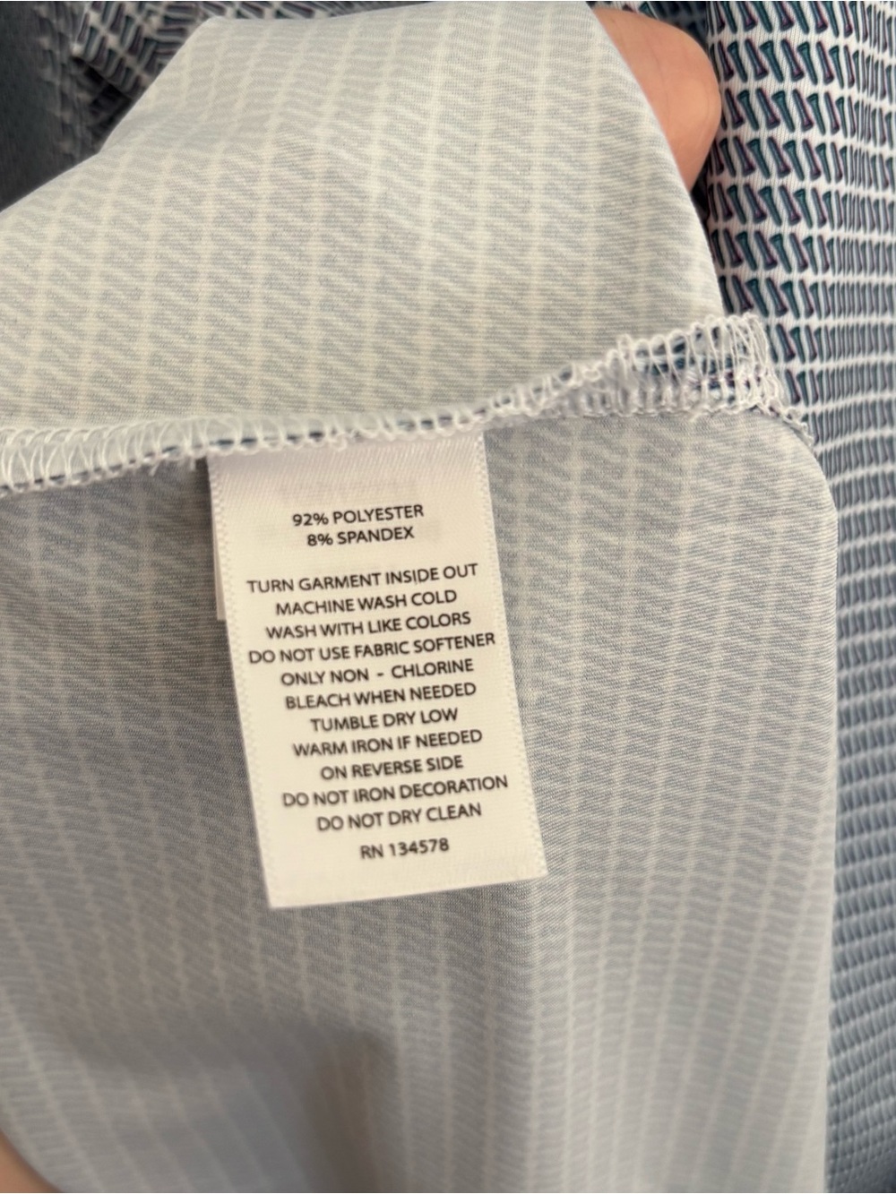 Vineyard Vines Men’s Navy and White Micro-Pattern Performance Polo - Picture 6 of 6